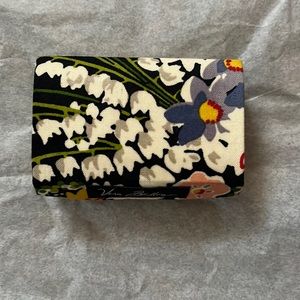 New without tags, Vera Bradley red floral fabric mirror magnetic Lipstick case.